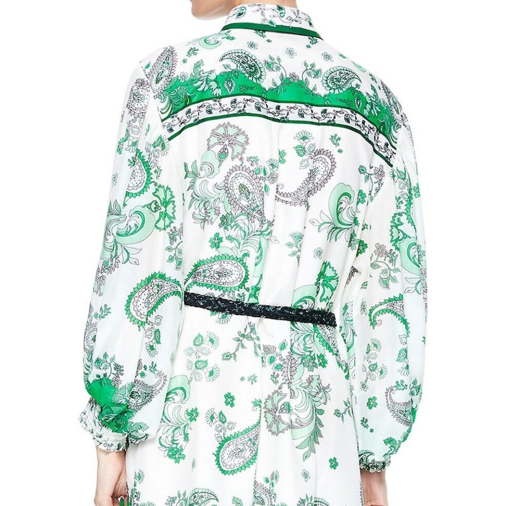 Alice and Olivia Oralia Printed Belted Dress - size 6 - NWT - Picture 3 of 9